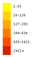 Acacia implexa flora location map legend