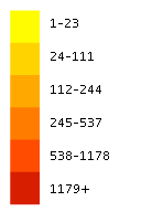 Carex inversa flora location map legend