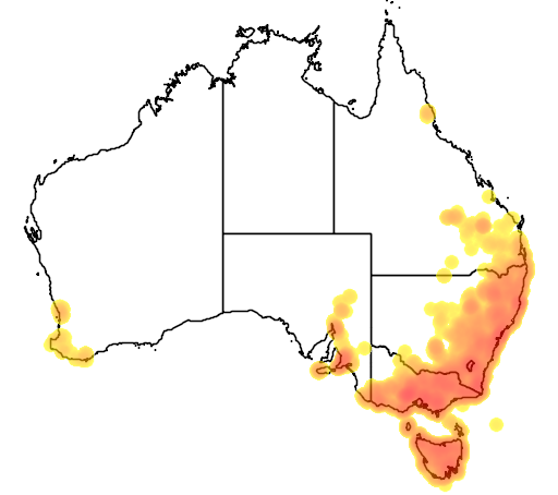 Carex appressa flora location map