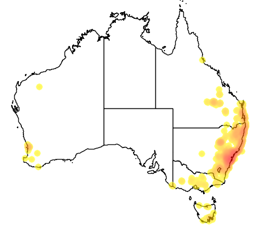 Dillwynia retorta flora location map