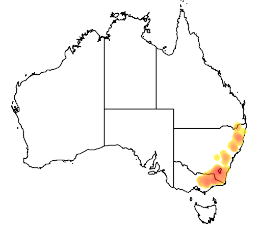 Epacris breviflora flora location map