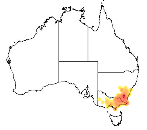 Grevillea lanigera flora location map