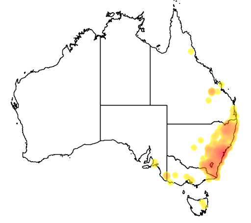 Hovea linearis flora location map