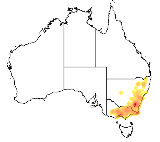 Joycea pallida flora location map