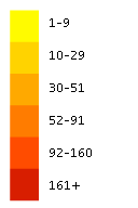 Nymphoides crenata flora location map legend