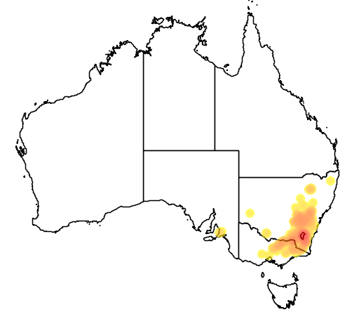 Pultenaea procumbens flora location map